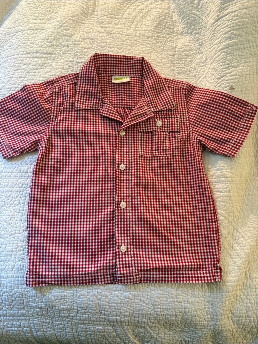 Crazy 8 Red Gingham Button-Down Shirt